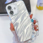 Plating Glitter Texture Chain Wristband TPU Phone Case with Lens Film, For iPhone 16 Plus