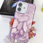 Plating Glitter Texture Chain Wristband TPU Phone Case with Lens Film, For iPhone 16 Plus