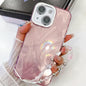 Plating Glitter Texture Chain Wristband TPU Phone Case with Lens Film, For iPhone 14