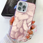 Plating Glitter Texture Chain Wristband TPU Phone Case with Lens Film, For iPhone 13 Pro Max