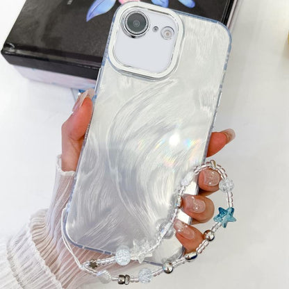 Plating Glitter Texture Chain Wristband TPU Phone Case with Lens Film, For iPhone 17e / 16e