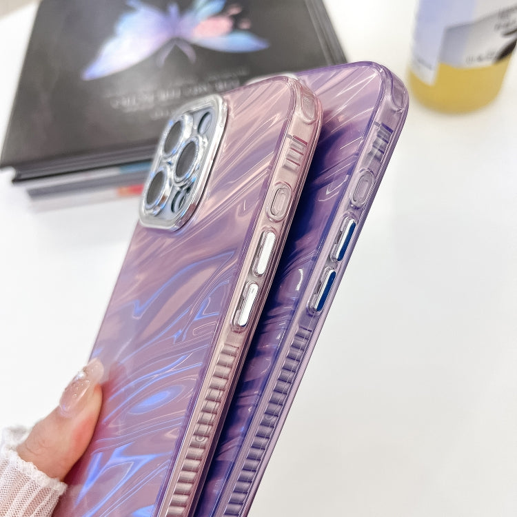 Plating Glitter Texture Chain Wristband TPU Phone Case with Lens Film, For iPhone 16 Plus