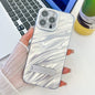 Plating Glitter Texture Fold Holder TPU Phone Case with Lens Film, For iPhone 16 Pro