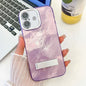 Plating Glitter Texture Fold Holder TPU Phone Case with Lens Film, For iPhone 16