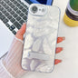 Plating Glitter Texture Fold Holder TPU Phone Case with Lens Film, For iPhone 17e / 16e