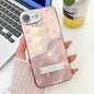 Plating Glitter Texture Fold Holder TPU Phone Case with Lens Film, For iPhone 17e / 16e