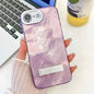 Plating Glitter Texture Fold Holder TPU Phone Case with Lens Film, For iPhone 17e / 16e
