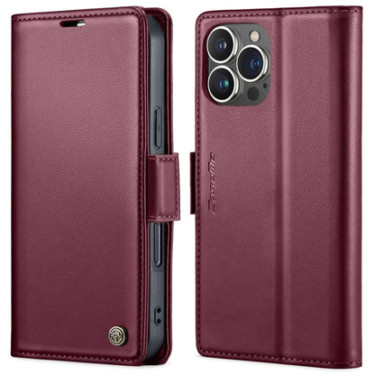 CaseMe 023 Butterfly Buckle Litchi Texture RFID Anti-theft Leather Phone Case, For iPhone Air, For iPhone 16 Pro Max, For iPhone 16 Pro, For iPhone 16 Plus