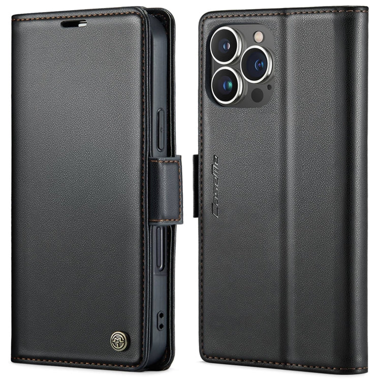 CaseMe 023 Butterfly Buckle Litchi Texture RFID Anti-theft Leather Phone Case, For iPhone Air, For iPhone 16 Pro Max, For iPhone 16 Pro, For iPhone 16 Plus