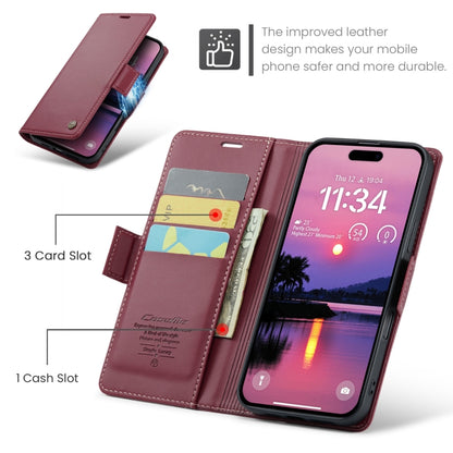CaseMe 023 Butterfly Buckle Litchi Texture RFID Anti-theft Leather Phone Case, For iPhone 16 Pro, For iPhone 16 Plus, For iPhone 16, For iPhone 18 Pro / 17 Pro