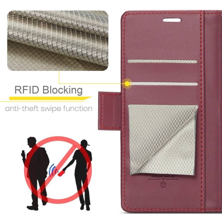 CaseMe 023 Butterfly Buckle Litchi Texture RFID Anti-theft Leather Phone Case, For iPhone 16 Pro, For iPhone 16 Plus, For iPhone 16, For iPhone 18 Pro / 17 Pro
