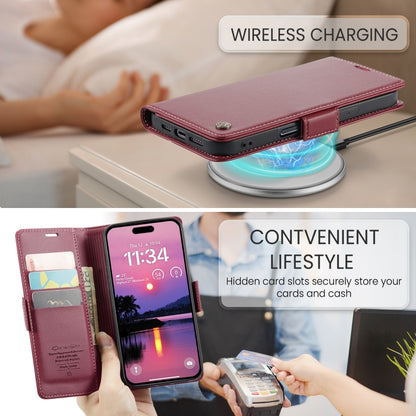 CaseMe 023 Butterfly Buckle Litchi Texture RFID Anti-theft Leather Phone Case, For iPhone 16 Pro, For iPhone 16 Plus, For iPhone 16, For iPhone 18 Pro / 17 Pro