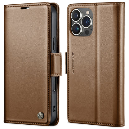 CaseMe 023 Butterfly Buckle Litchi Texture RFID Anti-theft Leather Phone Case, For iPhone 16 Pro, For iPhone 16 Plus, For iPhone 16, For iPhone 18 Pro / 17 Pro
