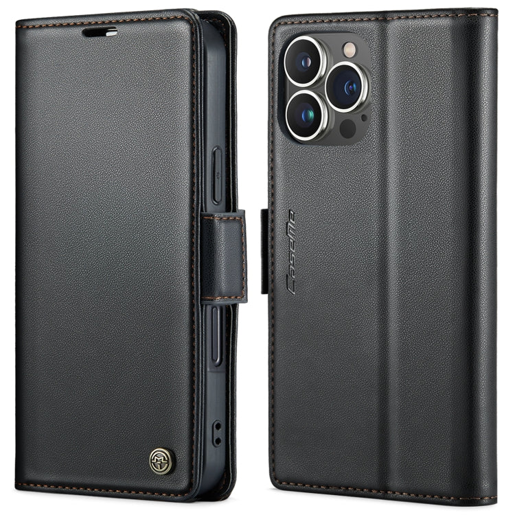 CaseMe 023 Butterfly Buckle Litchi Texture RFID Anti-theft Leather Phone Case, For iPhone 16 Pro, For iPhone 16 Plus, For iPhone 16, For iPhone 18 Pro / 17 Pro