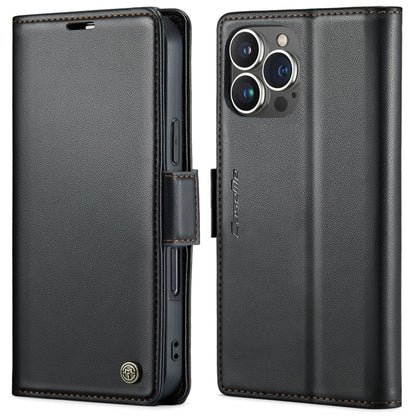 CaseMe 023 Butterfly Buckle Litchi Texture RFID Anti-theft Leather Phone Case, For iPhone 16 Pro, For iPhone 16 Plus, For iPhone 16, For iPhone 18 Pro / 17 Pro