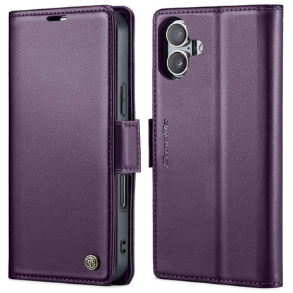 CaseMe 023 Butterfly Buckle Litchi Texture RFID Anti-theft Leather Phone Case, For iPhone 16 Pro, For iPhone 16 Plus, For iPhone 16, For iPhone 18 Pro / 17 Pro