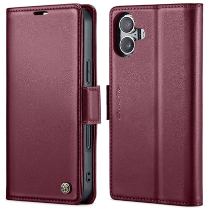 CaseMe 023 Butterfly Buckle Litchi Texture RFID Anti-theft Leather Phone Case, For iPhone 16 Pro, For iPhone 16 Plus, For iPhone 16, For iPhone 18 Pro / 17 Pro