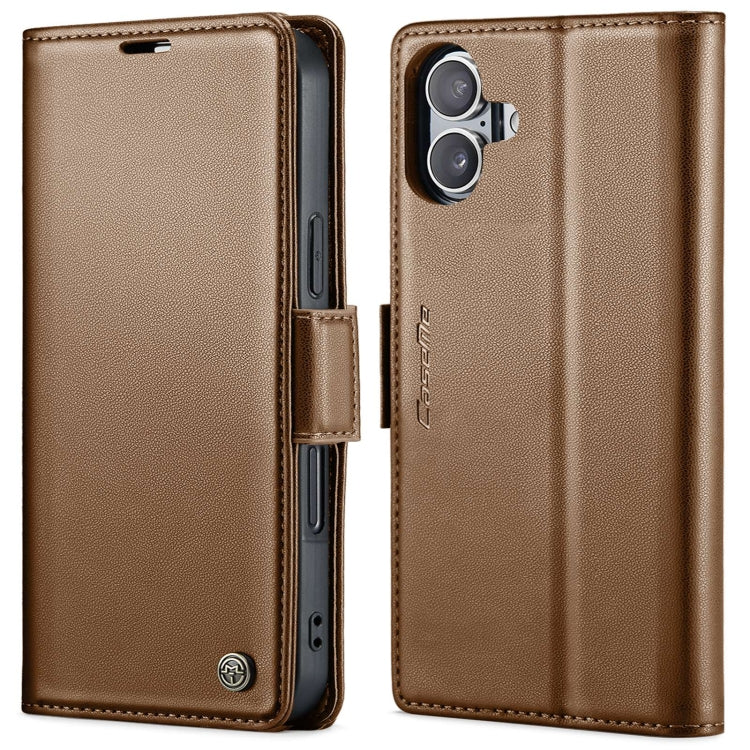 CaseMe 023 Butterfly Buckle Litchi Texture RFID Anti-theft Leather Phone Case, For iPhone 16 Pro, For iPhone 16 Plus, For iPhone 16, For iPhone 18 Pro / 17 Pro