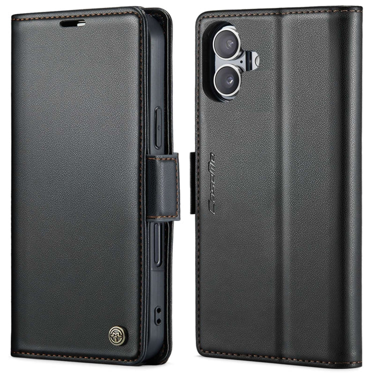 CaseMe 023 Butterfly Buckle Litchi Texture RFID Anti-theft Leather Phone Case, For iPhone 16 Pro, For iPhone 16 Plus, For iPhone 16, For iPhone 18 Pro / 17 Pro