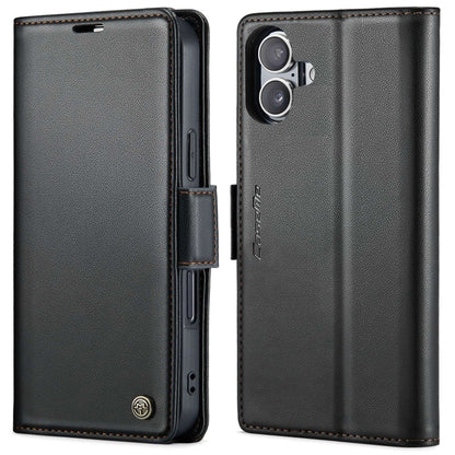 CaseMe 023 Butterfly Buckle Litchi Texture RFID Anti-theft Leather Phone Case, For iPhone 16 Pro, For iPhone 16 Plus, For iPhone 16, For iPhone 18 Pro / 17 Pro