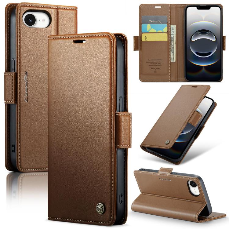 CaseMe 023 Butterfly Buckle Litchi Texture RFID Anti-theft Leather Phone Case, For iPhone 18 Pro Max / 17 Pro Max, For iPhone 17e / 16e