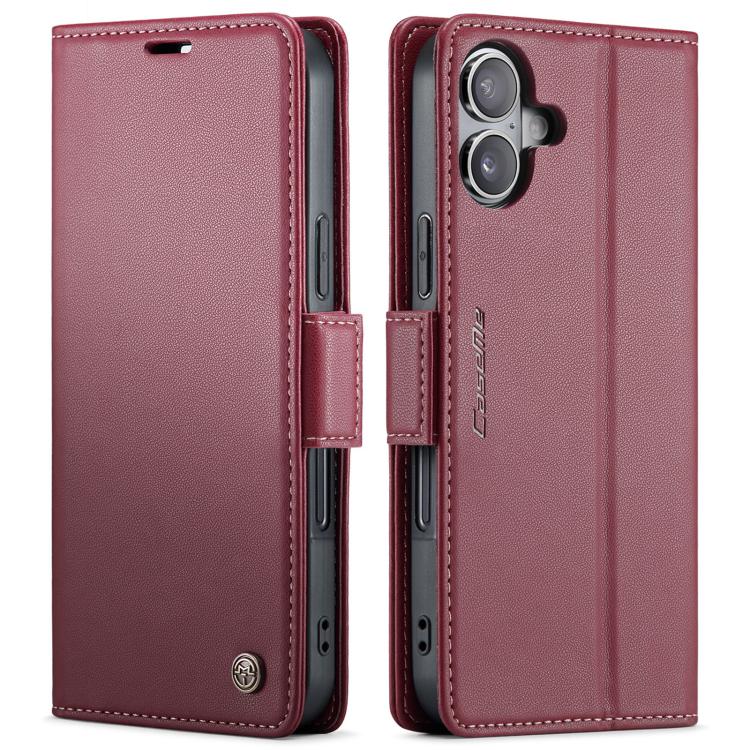 CaseMe 023 Butterfly Buckle Litchi Texture RFID Anti-theft Leather Phone Case, For iPhone Duo, For iPhone 17, For iPhone Air, For iPhone 16 Pro Max
