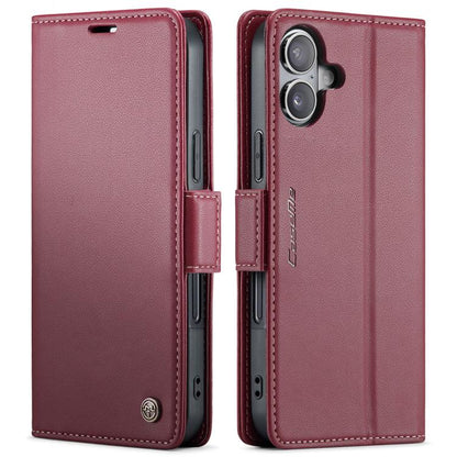 CaseMe 023 Butterfly Buckle Litchi Texture RFID Anti-theft Leather Phone Case, For iPhone Duo, For iPhone 17, For iPhone Air, For iPhone 16 Pro Max