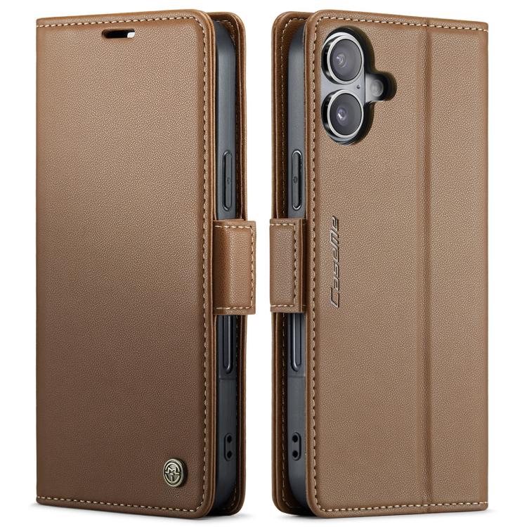CaseMe 023 Butterfly Buckle Litchi Texture RFID Anti-theft Leather Phone Case, For iPhone Duo, For iPhone 17, For iPhone Air, For iPhone 16 Pro Max