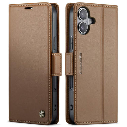 CaseMe 023 Butterfly Buckle Litchi Texture RFID Anti-theft Leather Phone Case, For iPhone Duo, For iPhone 17, For iPhone Air, For iPhone 16 Pro Max