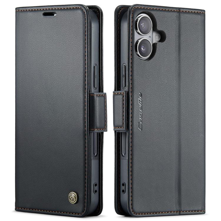 CaseMe 023 Butterfly Buckle Litchi Texture RFID Anti-theft Leather Phone Case, For iPhone Duo, For iPhone 17, For iPhone Air, For iPhone 16 Pro Max