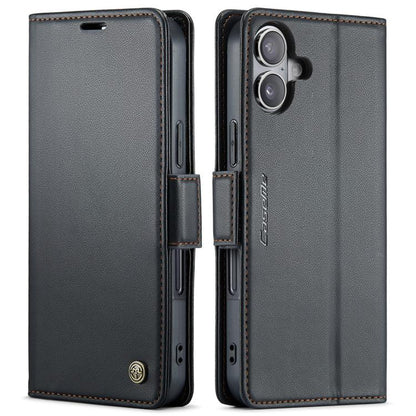 CaseMe 023 Butterfly Buckle Litchi Texture RFID Anti-theft Leather Phone Case, For iPhone Duo, For iPhone 17, For iPhone Air, For iPhone 16 Pro Max