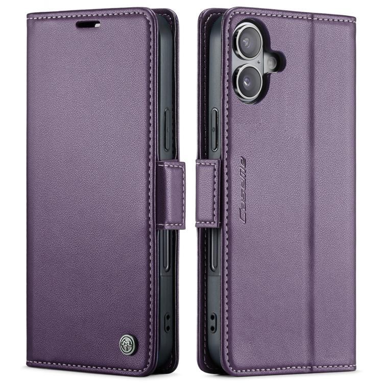 CaseMe 023 Butterfly Buckle Litchi Texture RFID Anti-theft Leather Phone Case, For iPhone Duo, For iPhone 17, For iPhone Air, For iPhone 16 Pro Max