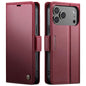 CaseMe 023 Butterfly Buckle Litchi Texture RFID Anti-theft Leather Phone Case, For iPhone 17e / 16e, For iPhone 17 Pro Max, For iPhone 17 Pro, For iPhone 17