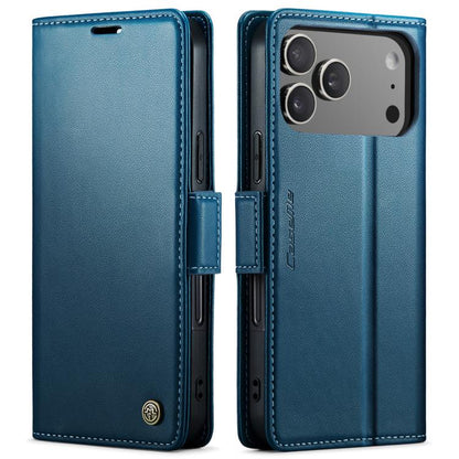 CaseMe 023 Butterfly Buckle Litchi Texture RFID Anti-theft Leather Phone Case, For iPhone 17e / 16e, For iPhone 17 Pro Max, For iPhone 17 Pro, For iPhone 17