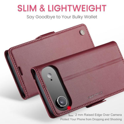CaseMe 023 Butterfly Buckle Litchi Texture RFID Anti-theft Leather Phone Case, For iPhone Air, For iPhone 16 Pro Max, For iPhone 16 Pro, For iPhone 16 Plus