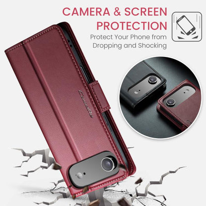 CaseMe 023 Butterfly Buckle Litchi Texture RFID Anti-theft Leather Phone Case, For iPhone Air, For iPhone 16 Pro Max, For iPhone 16 Pro, For iPhone 16 Plus