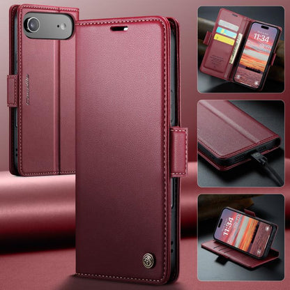 CaseMe 023 Butterfly Buckle Litchi Texture RFID Anti-theft Leather Phone Case, For iPhone Air, For iPhone 16 Pro Max, For iPhone 16 Pro, For iPhone 16 Plus