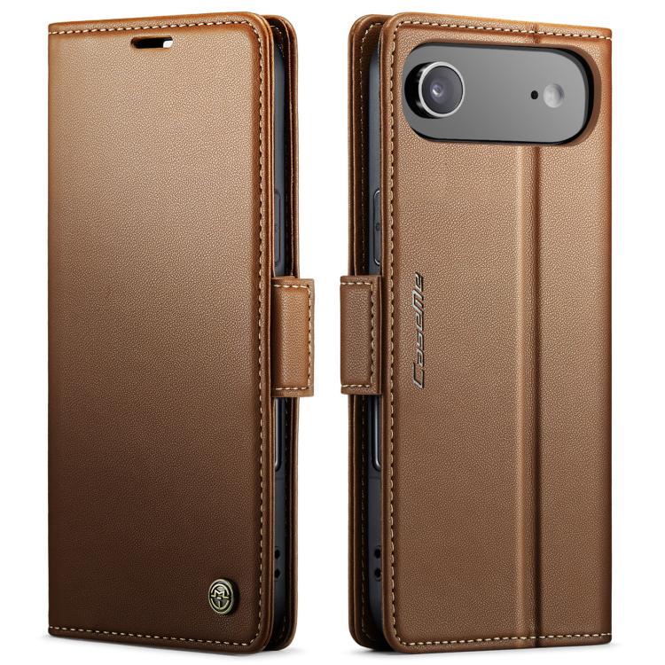 CaseMe 023 Butterfly Buckle Litchi Texture RFID Anti-theft Leather Phone Case, For iPhone Air, For iPhone 16 Pro Max, For iPhone 16 Pro, For iPhone 16 Plus