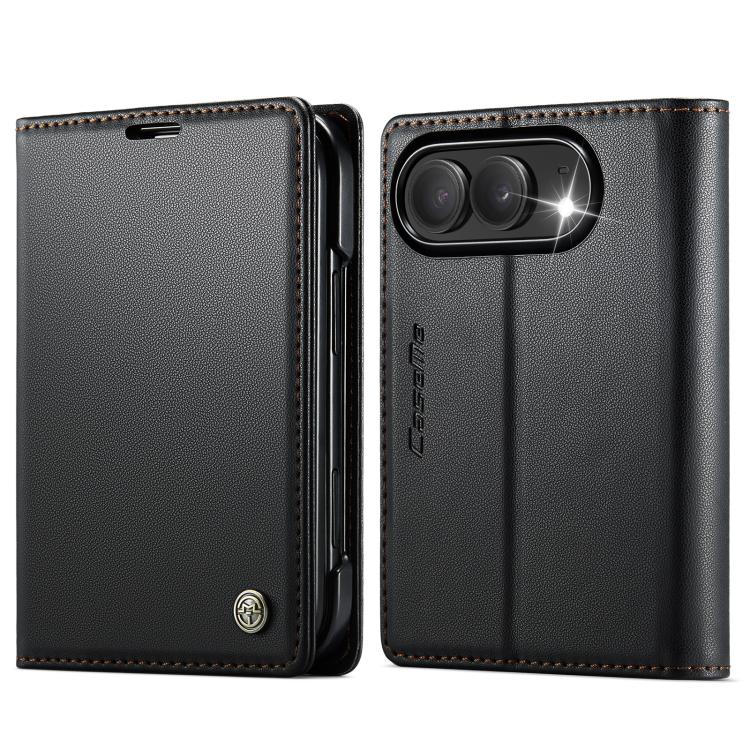 CaseMe 023 Butterfly Buckle Litchi Texture RFID Anti-theft Leather Phone Case, For iPhone Duo, For iPhone 17, For iPhone Air, For iPhone 16 Pro Max