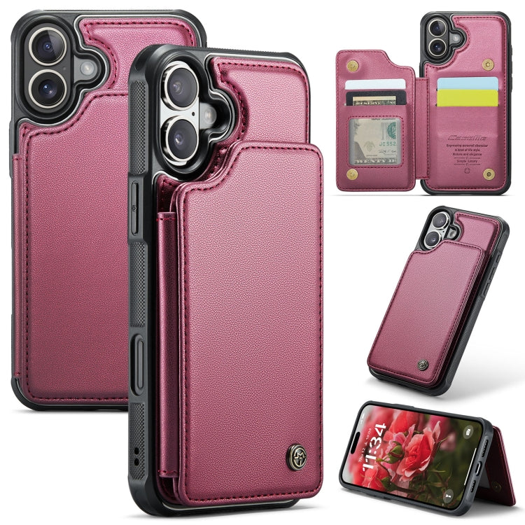 CaseMe C22 Card Slots Holder RFID Anti-theft Phone Case, For iPhone 16