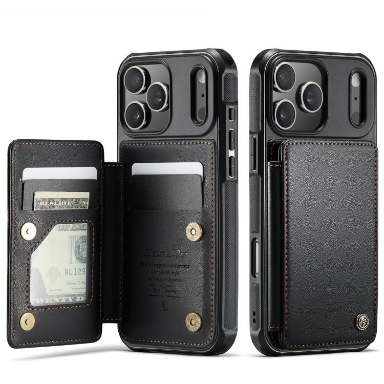 CaseMe C22 Card Slots Holder RFID Anti-theft Phone Case, For iPhone 17e / 16e, For iPhone 17 Pro Max, For iPhone 17 Pro, For iPhone 17