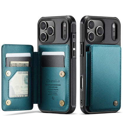 CaseMe C22 Card Slots Holder RFID Anti-theft Phone Case, For iPhone 17e / 16e, For iPhone 17 Pro Max, For iPhone 17 Pro, For iPhone 17