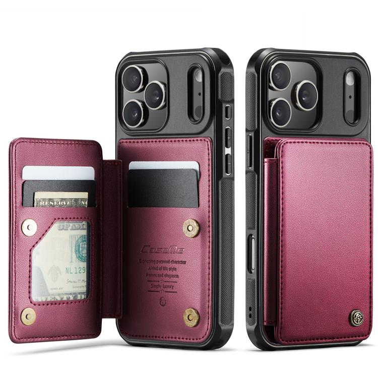 CaseMe C22 Card Slots Holder RFID Anti-theft Phone Case, For iPhone 17e / 16e, For iPhone 17 Pro Max, For iPhone 17 Pro, For iPhone 17