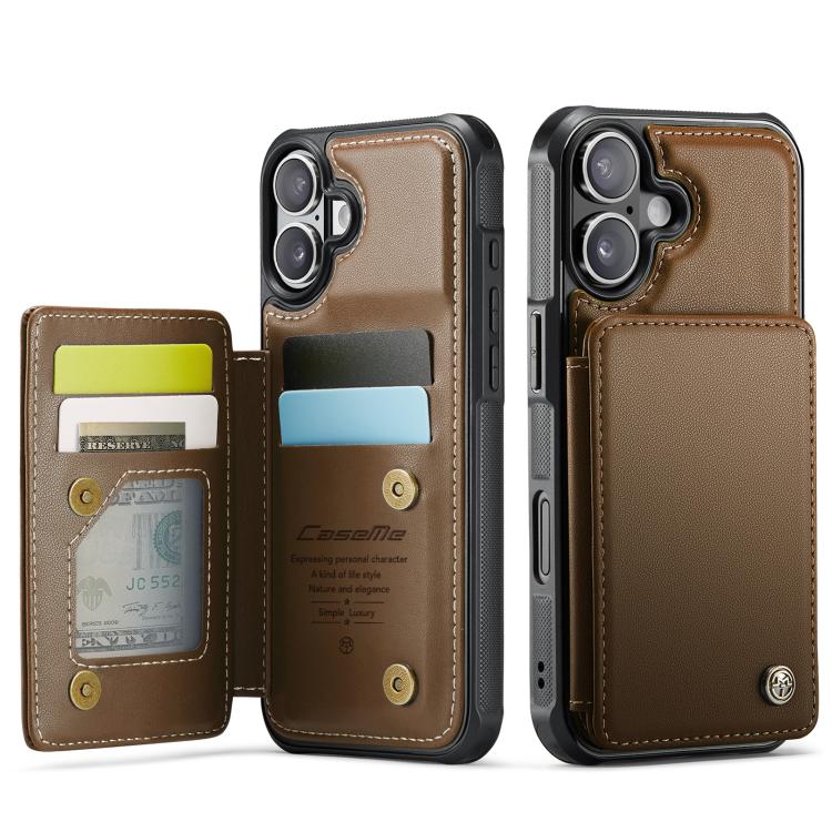 CaseMe C22 Card Slots Holder RFID Anti-theft Phone Case, For iPhone 17e / 16e, For iPhone 17 Pro Max, For iPhone 17 Pro, For iPhone 17