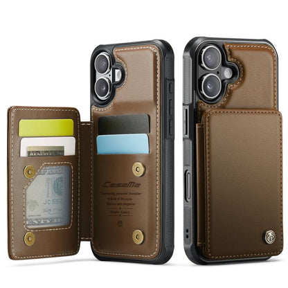 CaseMe C22 Card Slots Holder RFID Anti-theft Phone Case, For iPhone 17e / 16e, For iPhone 17 Pro Max, For iPhone 17 Pro, For iPhone 17