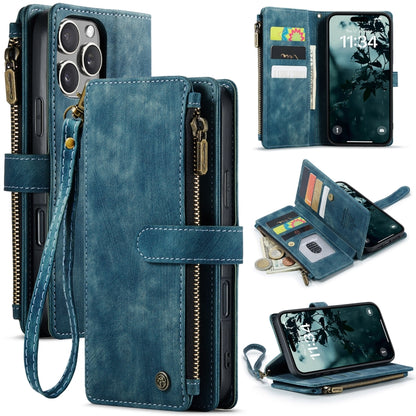 CaseMe C30 Card Slots Zipper Wallet Leather Phone Case, For iPhone Duo, For iPhone 17, For iPhone Air, For iPhone 16 Pro Max, For iPhone 16 Pro, For iPhone 16 Plus