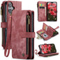 CaseMe C30 Card Slots Zipper Wallet Leather Phone Case, For iPhone 16, For iPhone 18 Pro / 17 Pro, For iPhone 18 Pro Max / 17 Pro Max, For iPhone 17e / 16e