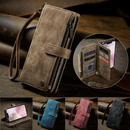 CaseMe C30 Card Slots Zipper Wallet Leather Phone Case, For iPhone 17e / 16e, For iPhone 17 Pro Max, For iPhone 17 Pro, For iPhone 17, For iPhone Air, For iPhone 16 Pro Max