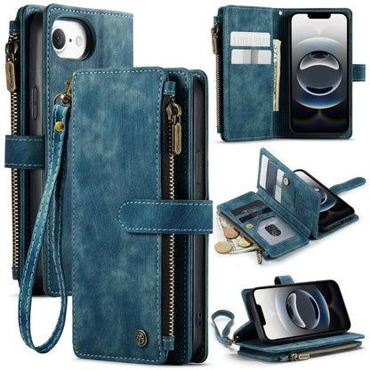 CaseMe C30 Card Slots Zipper Wallet Leather Phone Case, For iPhone 17e / 16e, For iPhone 17 Pro Max, For iPhone 17 Pro, For iPhone 17, For iPhone Air, For iPhone 16 Pro Max