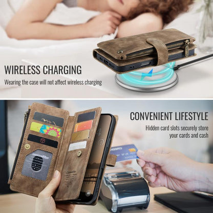 CaseMe C30 Card Slots Zipper Wallet Leather Phone Case, For iPhone 17 Pro Max, For iPhone 17 Pro, For iPhone 17, For iPhone Air, For iPhone 16e, For iPhone 16 Pro Max